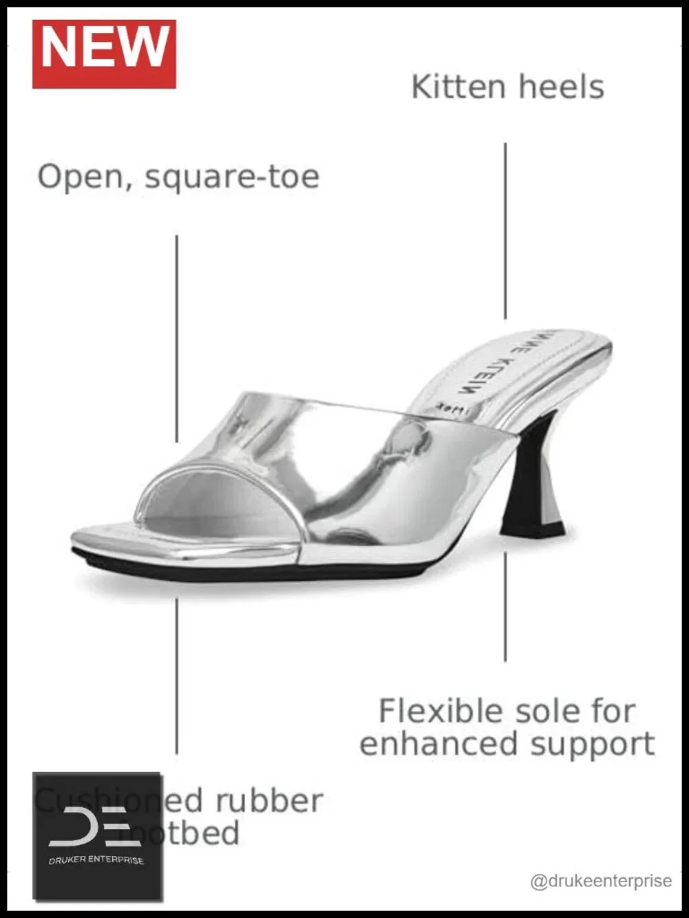 Anne Klein Jerilyn Women's Kitten Heel Pumps Square Toe Slingback Rubber Sole